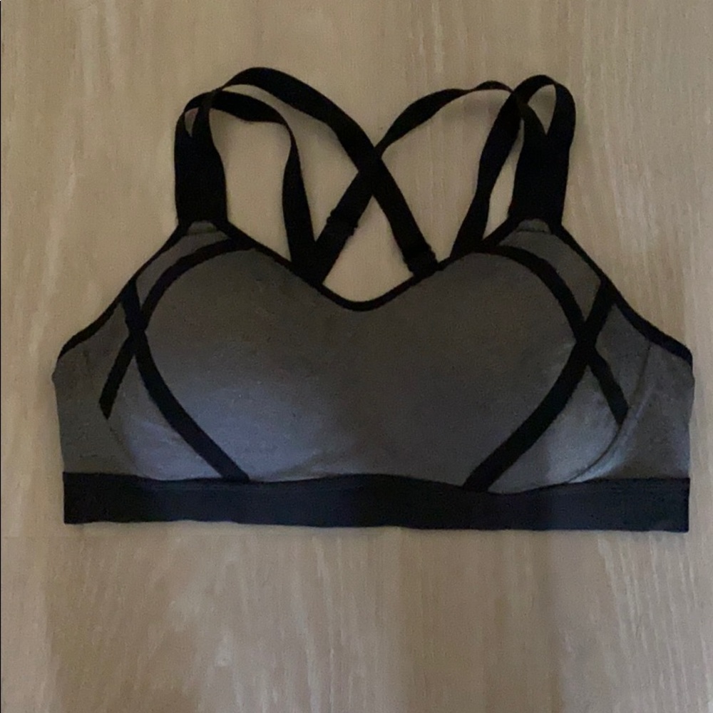 Black/Gray Sports Bra